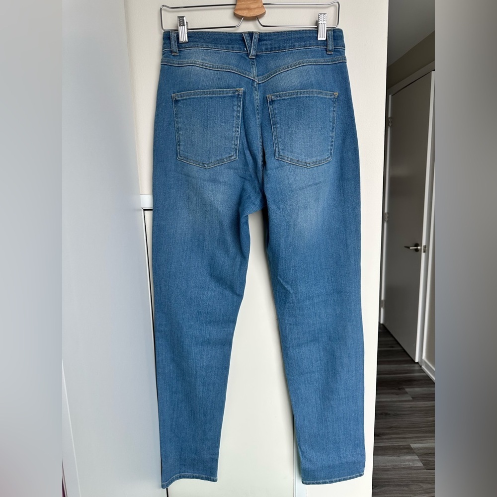 IRIS & INK ($180) Classic Straight Leg Blue Jeans Size 27 High Rise Denim - Picture 7 of 9